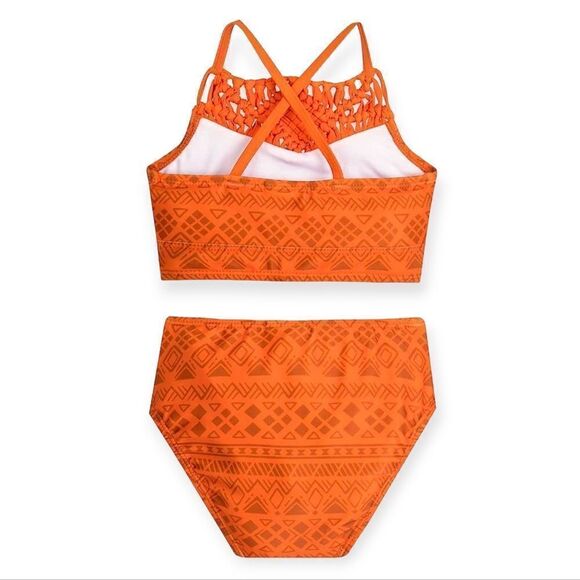 Disney Store Moana Deluxe Swimsuit for Girls 3 pc Set - Picture 3 of 5